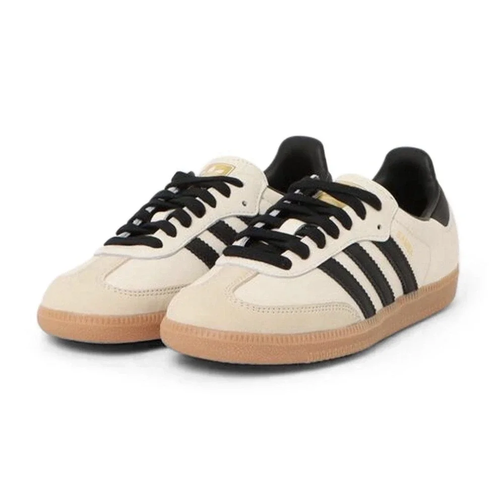 WOMENS ADIDAS SAMBA OG W_CREAM WHITE/BLACK/SAND ID0478-SIZE 10